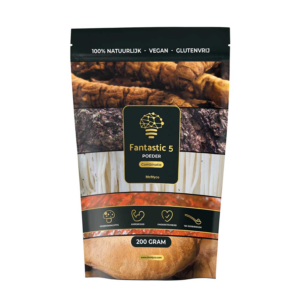 McMyco Fantastic 5 200g – 5 Medicinale Paddenstoelen Blend