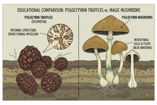 Zijn truffels hetzelfde als magic mushrooms?