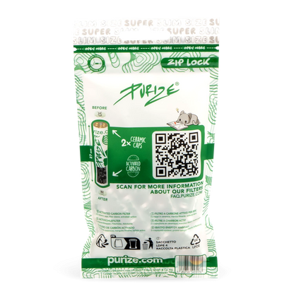 Purize Super Slim Size Filters 50 stuks – Ø 5 mm White