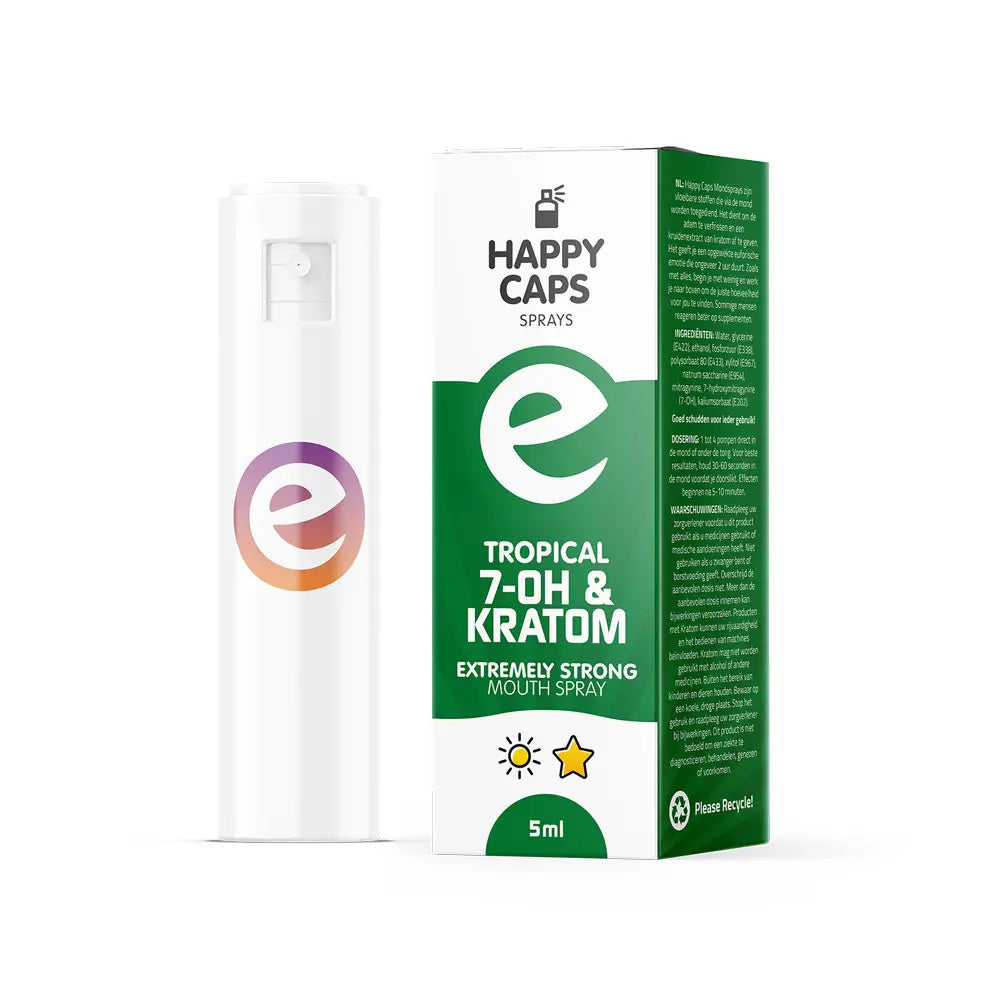 7-OH & Kratom Mouth Spray – Tropical Flavor - 5ml
