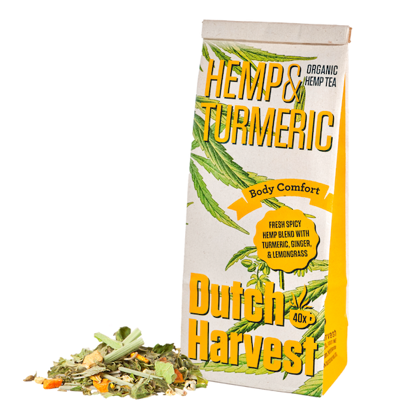 Dutch Harvest Hemp & Turmeric Bio – Biologische Hennep & Kurkuma Thee (50 g)