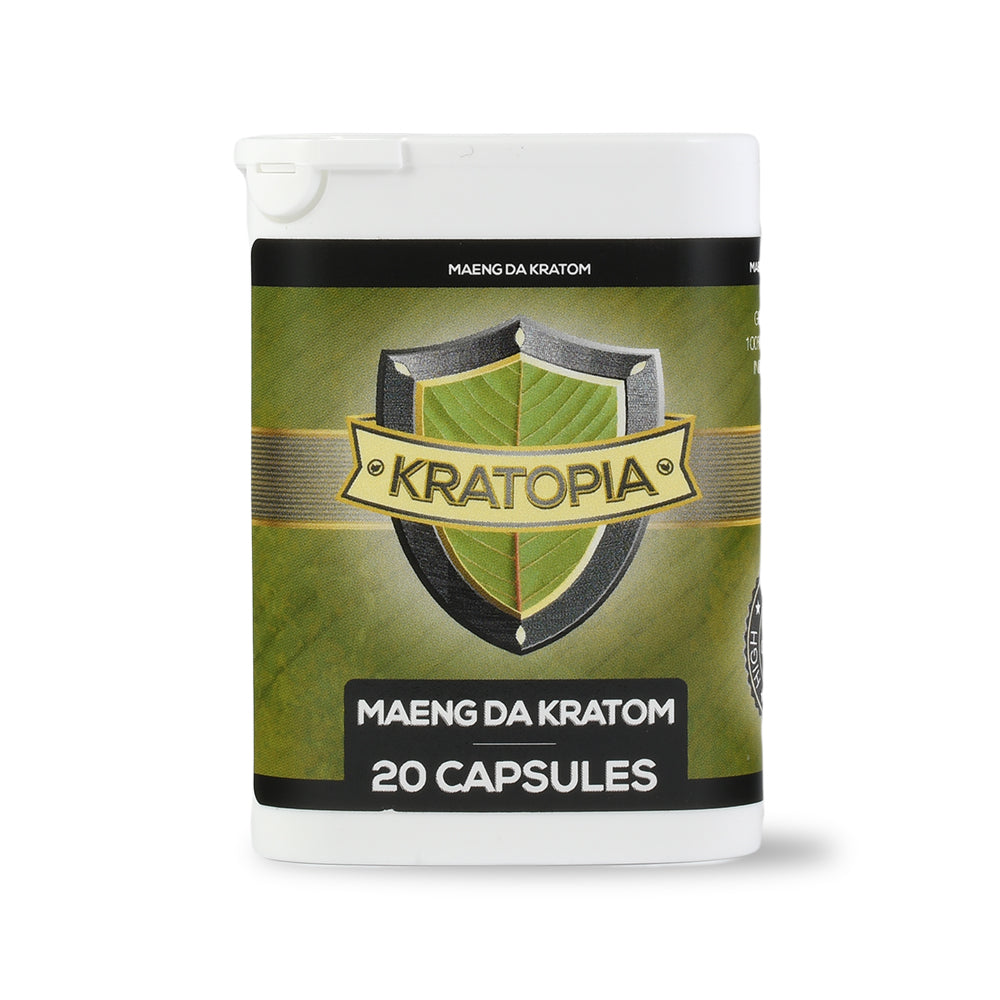 Maeng Da Kratom Zwart – 20 Capsules