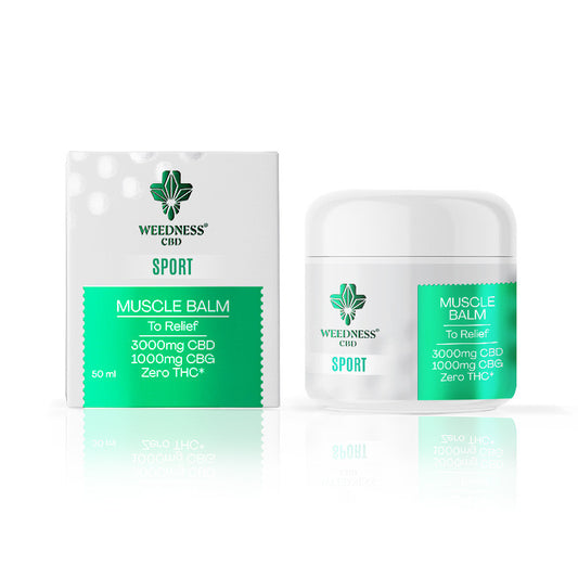 Weedness Sport Muscle Relief Balm – 3000mg CBD & 1000mg CBG (50ml)
