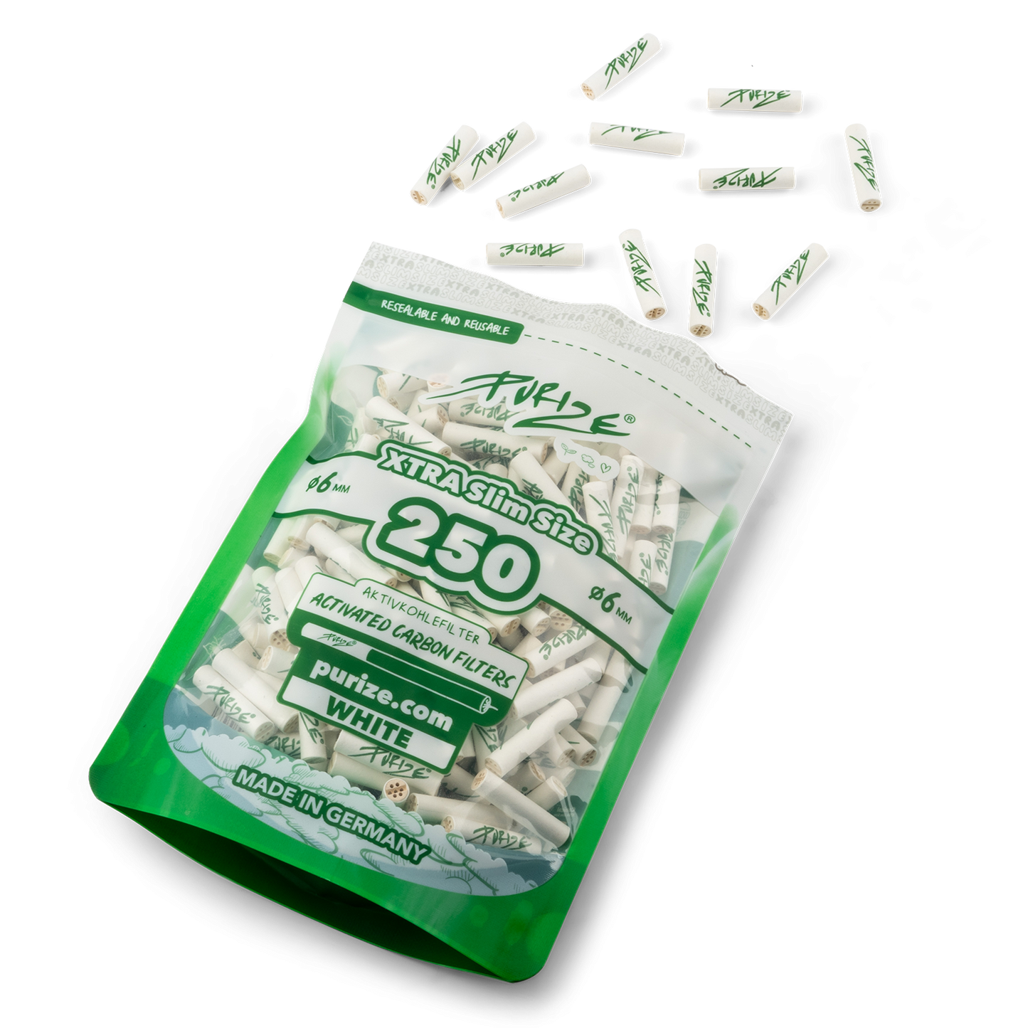 Purize XTRA Slim Size – Active Carbon Filters 50 | 100 | 250  – White