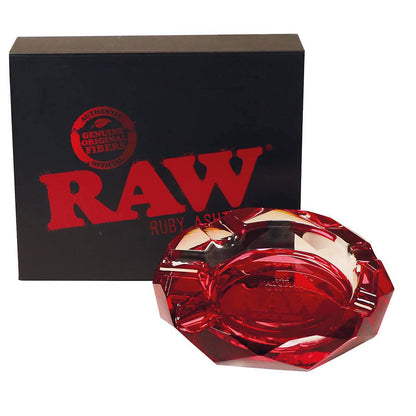 RAW Ruby Glass Asbak – Rood