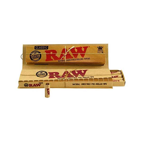 raw connoisseur king size slim with pre rolled tips