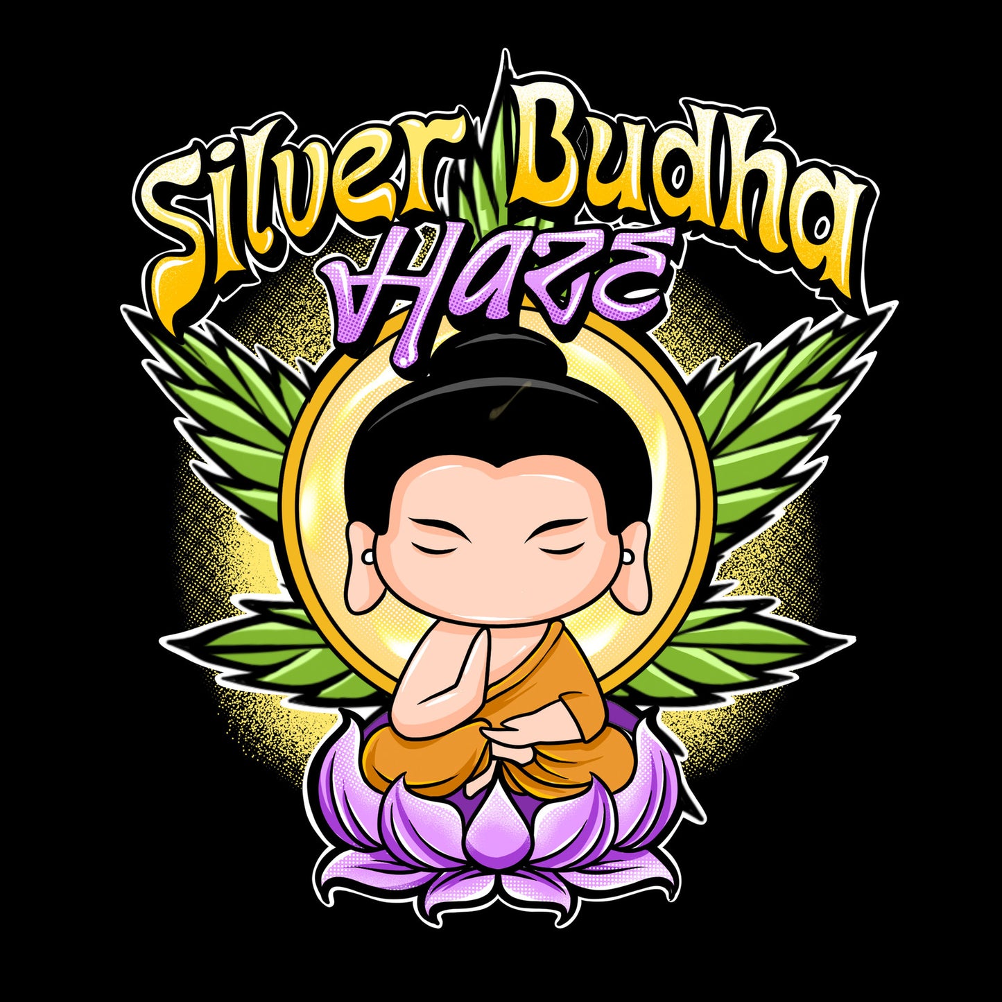 Silberner Buddha-Dunst